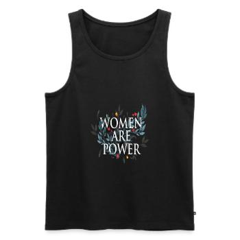 Le pouvoir des femmes !! - Débardeur bio Premium Homme - noir - Devant - AI Model Male 178 light (178cm)