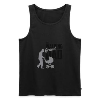 Grand-père qui marche - Grand-père Grand-père Zombie cadeau - Débardeur bio Premium Homme - noir - Devant - Michal (187cm)