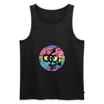 Wifesharing - Cuck -Hotwife - Men's Premium Organic Tank Top - black - Front - AI Model Male 178 light (178cm)