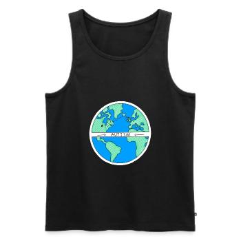 Autism, earth/travel - Männer Premium Bio Tank Top - Schwarz - Vorne - Michal (187cm)