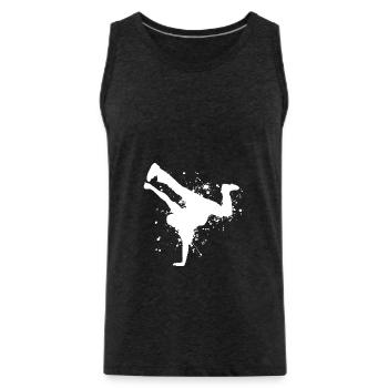 Breakdancer Hip Hop Jungs Mädchen Bboy BGirl Brea - Männer Premium Bio Tank Top - Anthrazit - Vorne - Alexander (188cm)