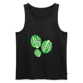 Brussels sprouts - Men's Premium Organic Tank Top - black - Front - AI Model Male 178 light (178cm)