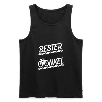 ONKEL Fahrrad Mountainbike Radeln bester Onkel - Männer Premium Bio Tank Top - Schwarz - Vorne - Michal (187cm)