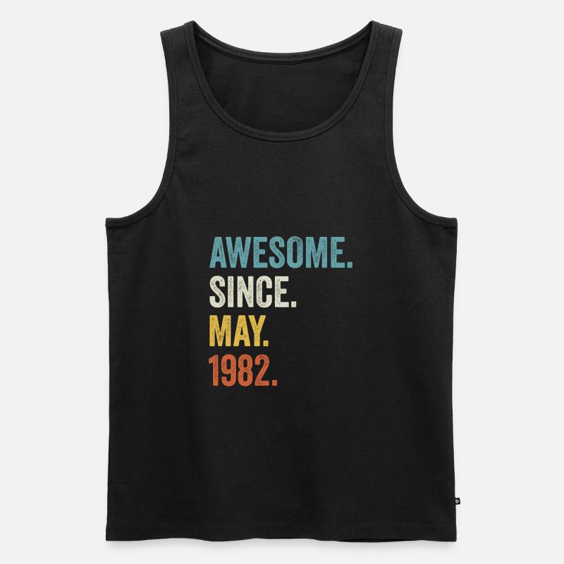 Awesome Since May 1982 40. Geburtstag - Männer Premium Bio Tank Top - Schwarz