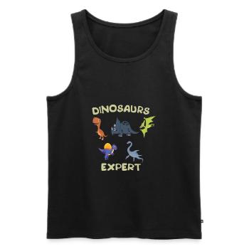Verschiedene Arten von Dinosaurier-Experten - Männer Premium Bio Tank Top - Schwarz - Vorne - AI Model Male 178 light (178cm)