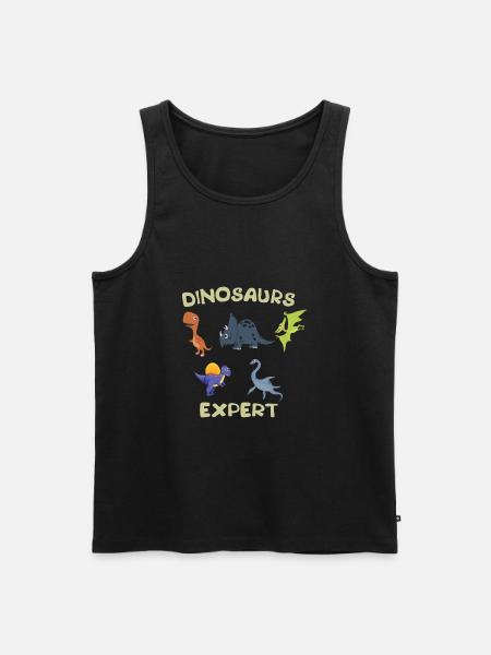 Verschiedene Arten von Dinosaurier-Experten - Männer Premium Bio Tank Top - Schwarz