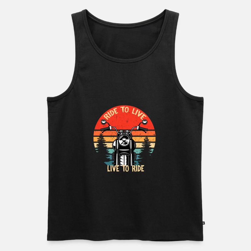 Fahrt zum Leben - Männer Premium Bio Tank Top - Schwarz