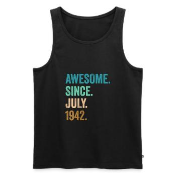80 Years Old Awesome Since July 1942 80th Birthday - Men's Premium Organic Tank Top - black - Front - Michal (187cm)