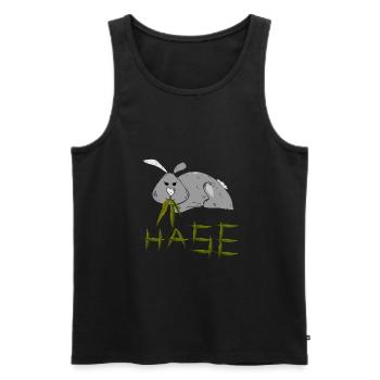 Baba Hase - Männer Premium Bio Tank Top - Schwarz - Vorne - Michal (187cm)