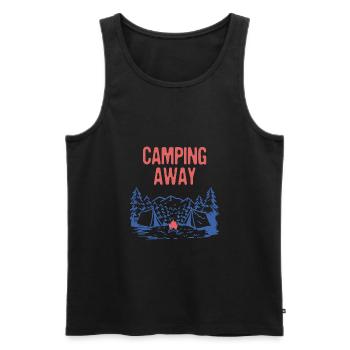Camping Away Summer Camper Tropical Camp Trip - Männer Premium Bio Tank Top - Schwarz - Vorne - Michal (187cm)