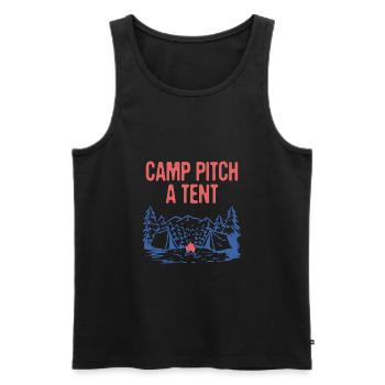 Camp Emplacement une tente Camping d’été Camping Tropical Camper - Débardeur bio Premium Homme - noir - Devant - Michal (187cm)