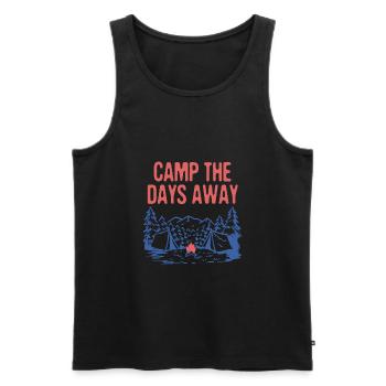 Campez les jours de camping Drôle De campeur Humour - Débardeur bio Premium Homme - noir - Devant - Michal (187cm)