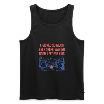 J’ai emballé tellement de bière Drôle Camping Humour Camper - Débardeur bio Premium Homme - noir - Devant - AI Model Male 178 light (178cm)