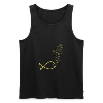 Poisson - Débardeur bio Premium Homme - noir - Devant - Michal (187cm)