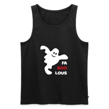 Halloween Gespenst - Männer Premium Bio Tank Top - Schwarz - Vorne - Michal (187cm)