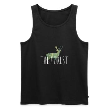 The Forest - Männer Premium Bio Tank Top - Schwarz - Vorne - AI Model Male 178 light (178cm)