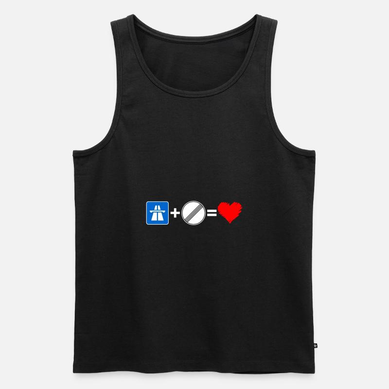 Autobahn - Männer Premium Bio Tank Top - Schwarz