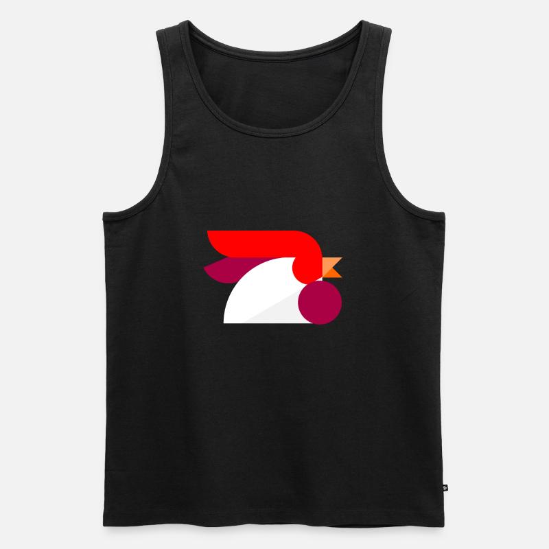 Hahn Logo - Männer Premium Bio Tank Top - Schwarz