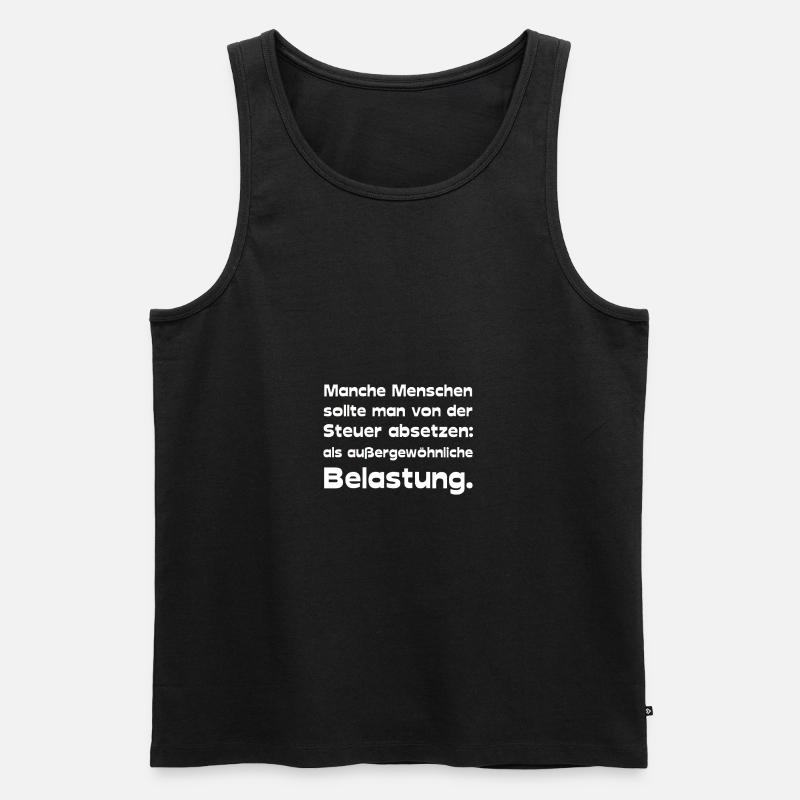 Menschen von der Steuer absetzen - Männer Premium Bio Tank Top - Schwarz