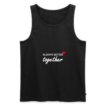 together love heart - Men's Premium Organic Tank Top - black - Front - Michal (187cm)