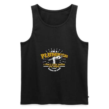 Klempner - Männer Premium Bio Tank Top - Schwarz - Vorne - Michal (187cm)