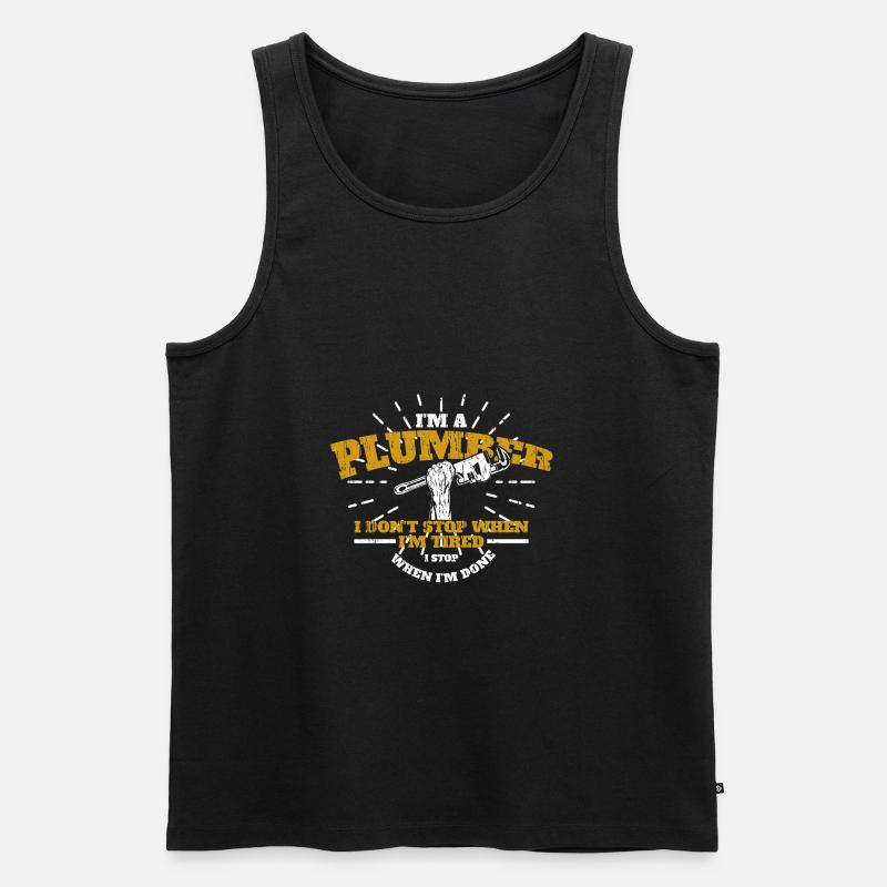 Klempner - Männer Premium Bio Tank Top - Schwarz