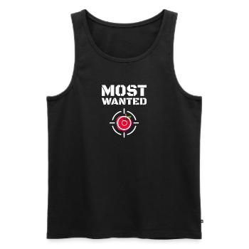 Most Wanted Apfelmost Apfelmoscht Moscht - Männer Premium Bio Tank Top - Schwarz - Vorne - AI Model Male 178 light (178cm)