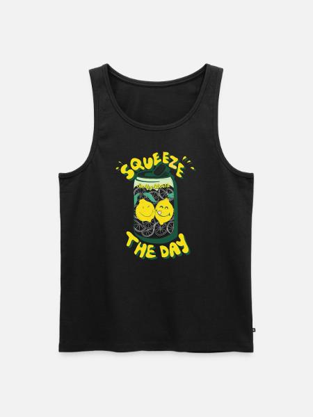 SmileyWorld Lemonade With Smiling Lemons - Men's Premium Organic Tank Top - black