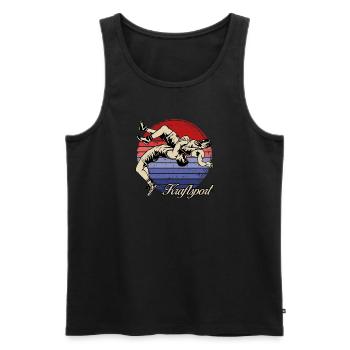 Retro Wrestling Wrestling Martial Arts Strength Sports - Men's Premium Organic Tank Top - black - Front - Michal (187cm)