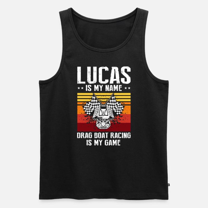 Drag Boot Design für Rennbootfahrer - Männer Premium Bio Tank Top - Schwarz