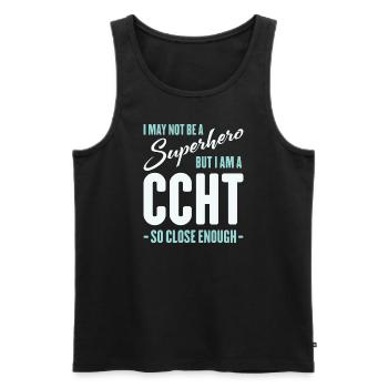 I May Not Be A Superhero Funny CCHT - Men's Premium Organic Tank Top - black - Front - Michal (187cm)