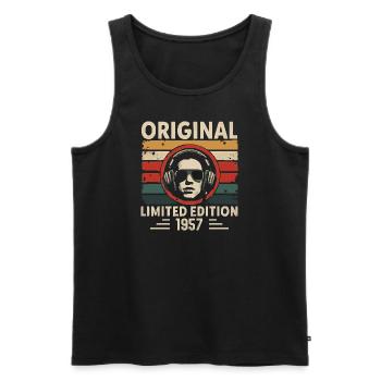 Original 1957 Retro Anniversary 1957 Vintage 1957 - Men's Premium Organic Tank Top - black - Front - Michal (187cm)