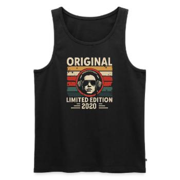 Original 2020 Retro Anniversary 2020 Vintage 2020 - Men's Premium Organic Tank Top - black - Front - Michal (187cm)