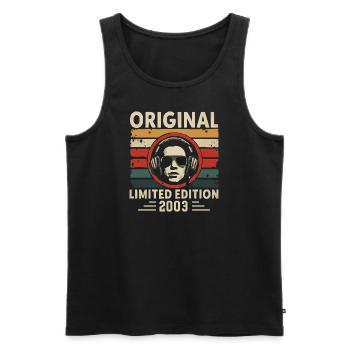 Original 2003 Retro Anniversary 2003 Vintage 2003 - Men's Premium Organic Tank Top - black - Front - Michal (187cm)