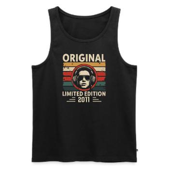 Original 2011 Retro Anniversary 2011 Vintage 2011 - Men's Premium Organic Tank Top - black - Front - AI Model Male 178 light (178cm)