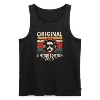 Original 2000 Retro Anniversary 2000 Vintage 2000 - Men's Premium Organic Tank Top - black - Front - AI Model Male 178 light (178cm)
