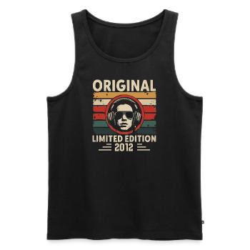 Original 2012 Retro Anniversary 2012 Vintage 2012 - Men's Premium Organic Tank Top - black - Front - AI Model Male 178 light (178cm)