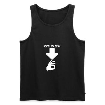 Doigts à l’intérieur des phrases drôles - Débardeur bio Premium Homme - noir - Devant - Michal (187cm)