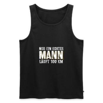 100 km Ultrawandern Mann - Männer Premium Bio Tank Top - Schwarz - Vorne - AI Model Male 178 light (178cm)