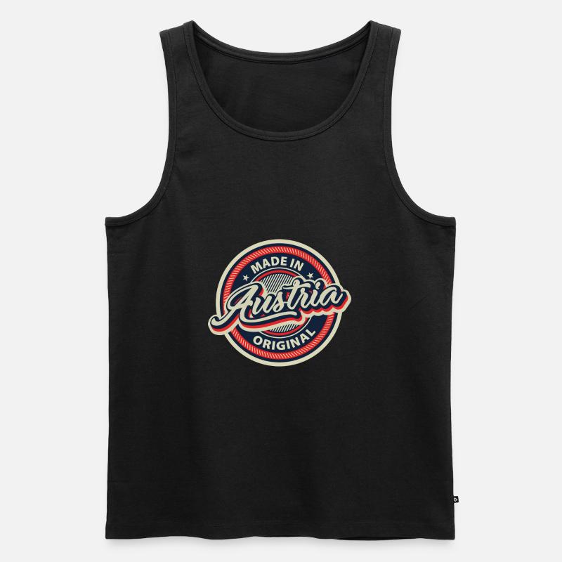 Made in Austria - Männer Premium Bio Tank Top - Schwarz