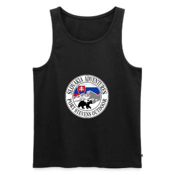 Slovakia - Bear - Flag - Slowakei - Bär - Flagge - Männer Premium Bio Tank Top - Schwarz - Vorne - AI Model Male 178 light (178cm)