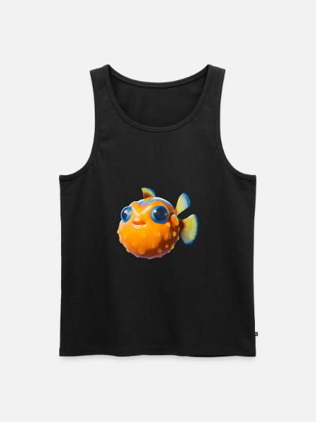 Sweet puffer fish - Men's Premium Organic Tank Top - black