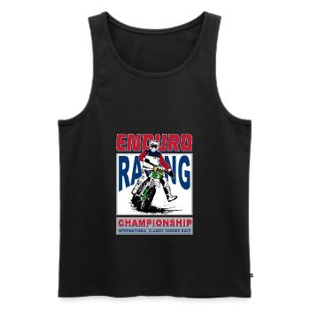 Enduro - Männer Premium Bio Tank Top - Schwarz - Vorne - AI Model Male 178 light (178cm)