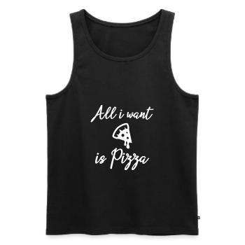 All i Want black - Men's Premium Organic Tank Top - black - Front - AI Model Male 178 light (178cm)