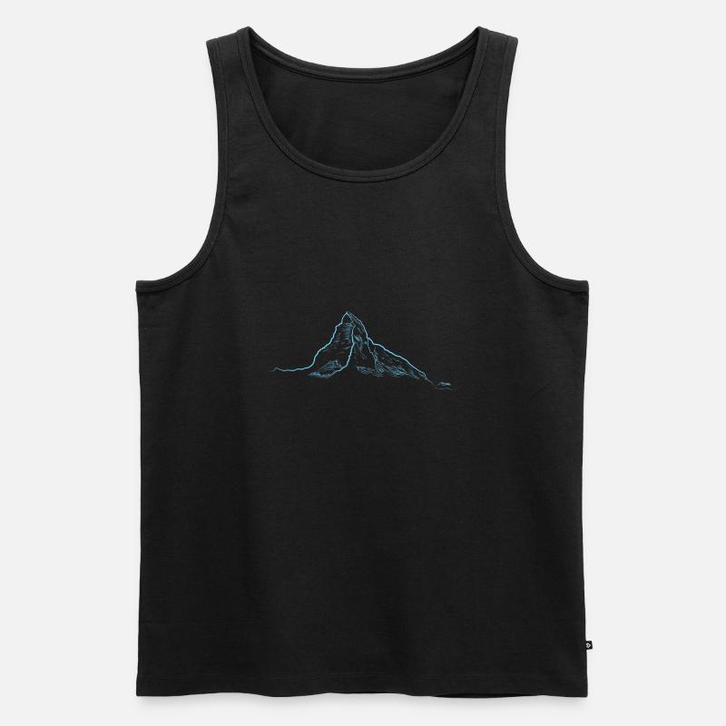 Matterhorn - Männer Premium Bio Tank Top - Schwarz