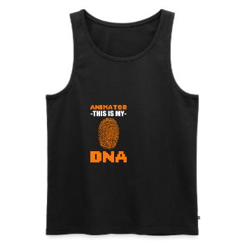 Meine DNA Filmemacher Geschenk - Männer Premium Bio Tank Top - Schwarz - Vorne - Michal (187cm)