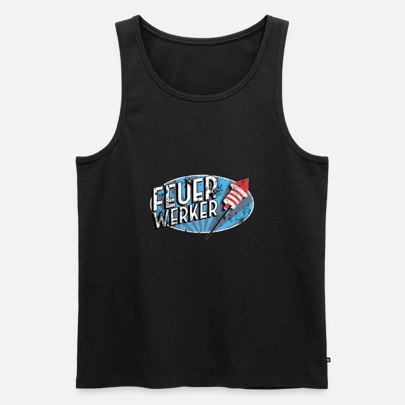 feuerwerker 07 - Männer Premium Bio Tank Top - Schwarz