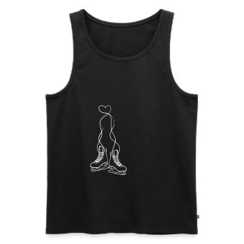 Patins de patinage de patinage artistique - Débardeur bio Premium Homme - noir - Devant - Michal (187cm)