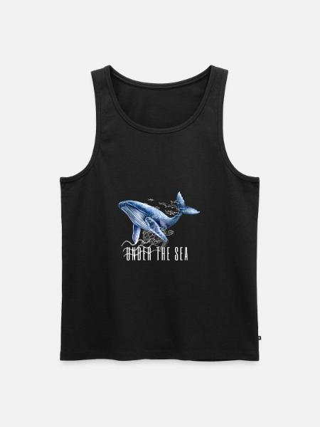 in the sea - Men's Premium Organic Tank Top - black