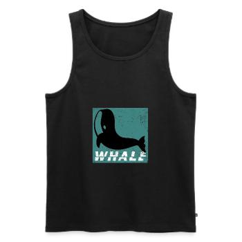 Rorqual à bosse rorqual bleu rorqual gris cadeau baleine requin baleine - Débardeur bio Premium Homme - noir - Devant - AI Model Male 178 light (178cm)